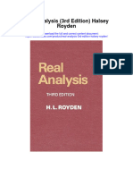 Real Analysis 3Rd Edition Halsey Royden All Chapter