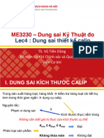 Lec4 Dung sai Kỹ thuật đo - Dung sai thiết kế Calip 20210317