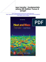 Heat and Mass Transfer Fundamentals and Applications 6Th Edition Yunus A Cengel Full Chapter