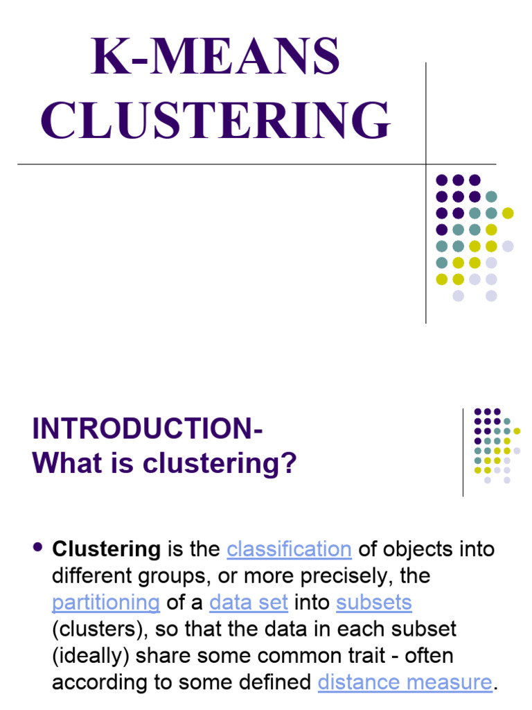 K-Means Clustering Guide | PDF | Cluster Analysis | Norm (Mathematics)