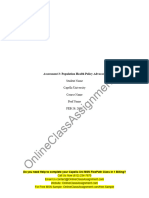 NURS FPX 6026 Assessment 3 Population Health Policy Advocacy