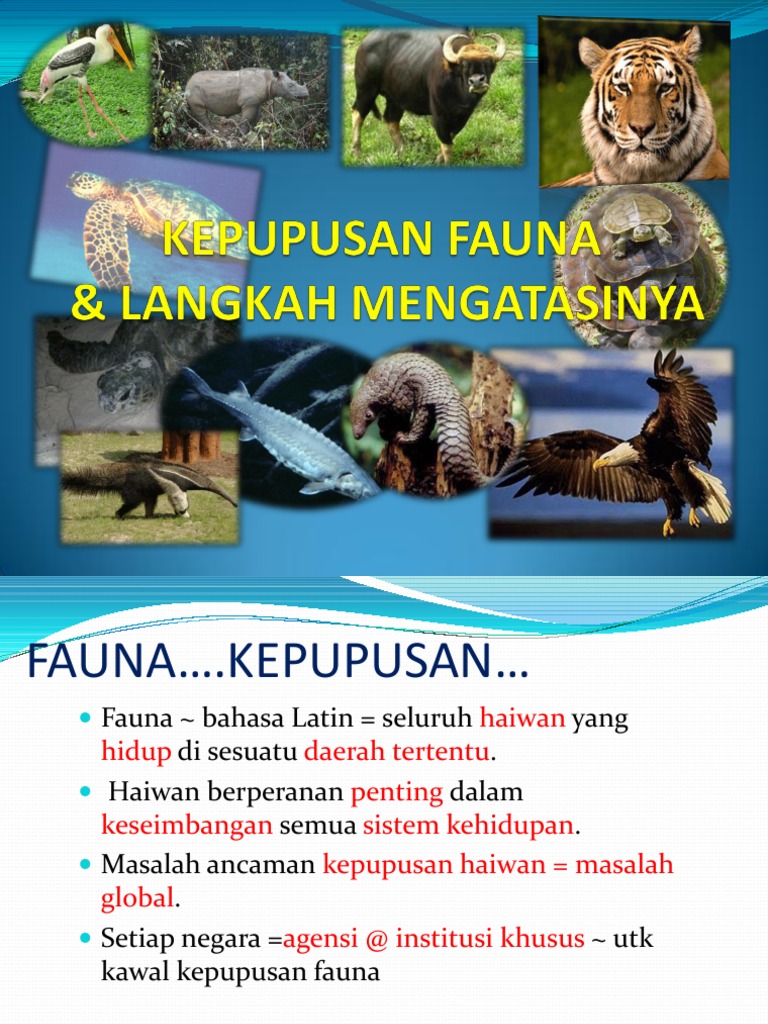 Kepupusan Fauna Langkah Mengatasinya Pdf