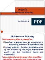 Maintenance p;anning