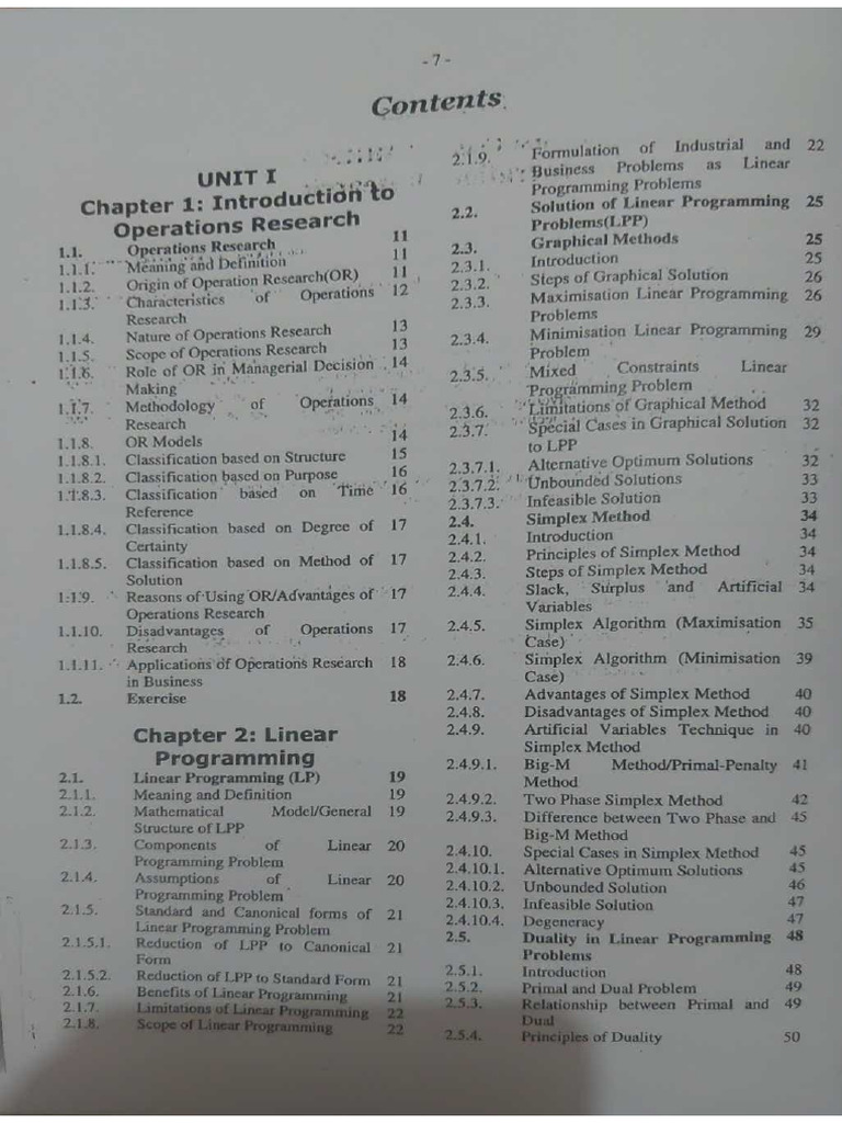 Operations Research - Unit 1 | PDF
