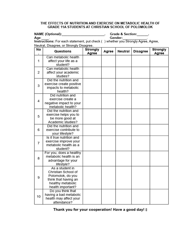Questionnaires | PDF | Self-Improvement
