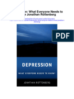 Depression What Everyone Needs To Know Jonathan Rottenberg Full Chapter