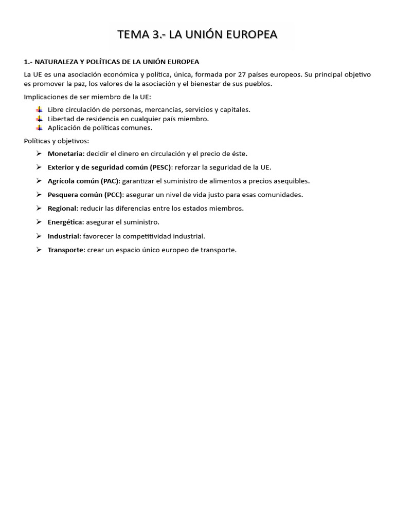 Instituciones y Políticas de la UE | PDF | Banco central europeo | Ley ...