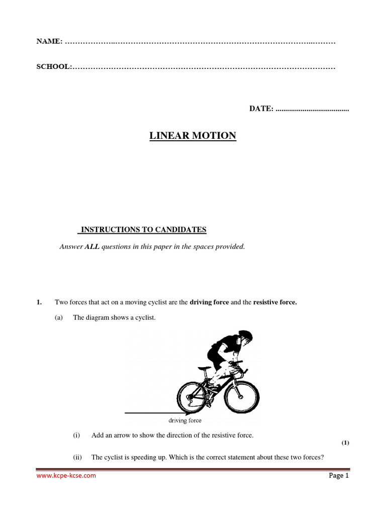 Forces and Motion in Cycling and Skydiving | PDF | Force | Velocity