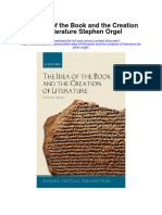 The Idea of The Book and The Creation of Literature Stephen Orgel Full Chapter