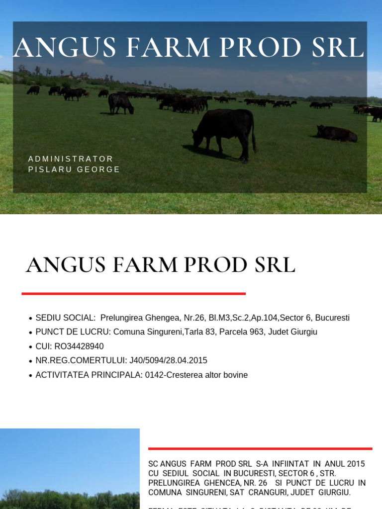 Angus Farm Prod SRL | PDF