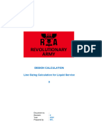 Line Sizing Calculation for Liquide Service