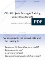 OPUS Projects Manager Training: Step 2: Uploading Data