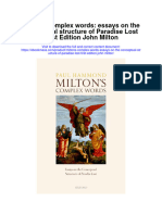 Miltons Complex Words Essays On The Conceptual Structure of Paradise Lost First Edition John Milton Full Chapter