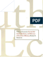 Prof. Richard S. Markovits - Truth or Economics - On The Definition, Prediction, and Relevance of Economic Efficiency-Yale University Press (2008)