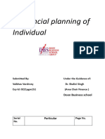 Financial planning of Individual synosis.....