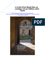 The Impact of The First World War On British Universities 1St Ed Edition John Taylor Full Chapter