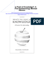 Download Whats The Point Of Knowledge A Function First Epistemology Michael Hannon all chapter