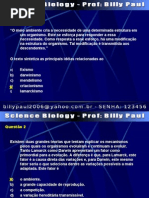 Exercícios Evolução