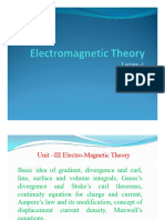 EM Theory - Lect - I