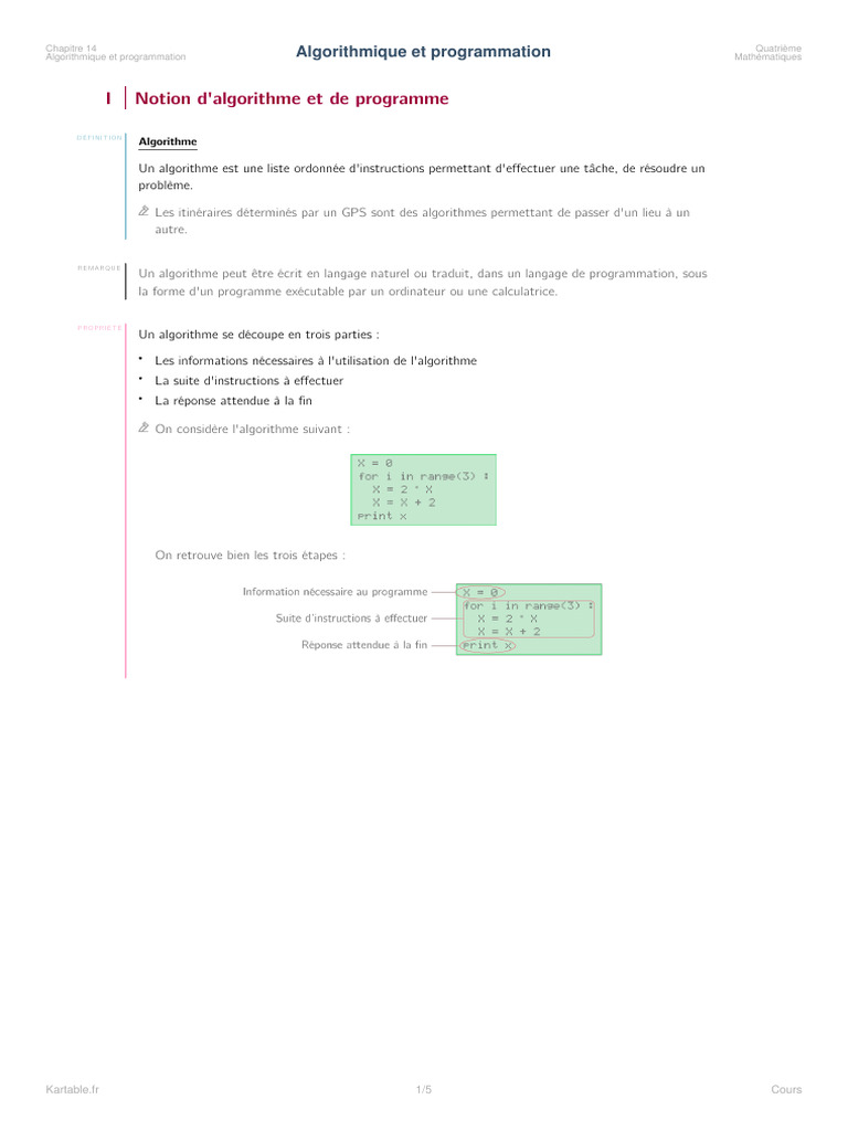 Introduction à l'algorithmique et programmation | PDF | Structure de ...