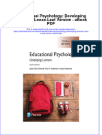Book PDF Educational Psychology Developing Learners Loose Leaf Version PDF Full Chapter