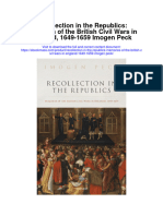 Download Recollection In The Republics Memories Of The British Civil Wars In England 1649 1659 Imogen Peck all chapter