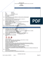 Safety data sheet of 'METHANOL'