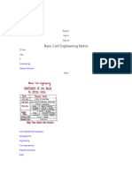 Civil Engineering Notes (1)