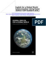 Minimal English For A Global World Improved Communication Using Fewer Words 1St Edition Cliff Goddard Eds Full Chapter