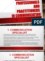 Professionals in Communication