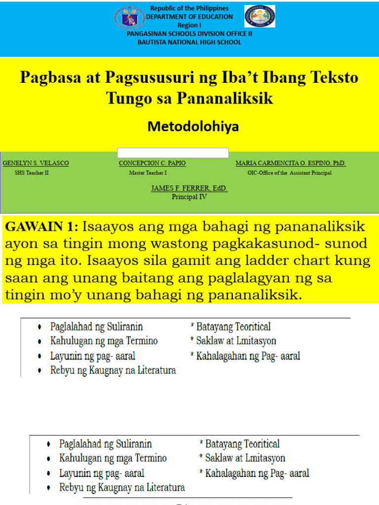 APRIL 232024 Metodolohiya | PDF
