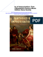Fantasies of Improvisation Free Playing in Nineteenth Century Music 1St Edition Dana Gooley Full Chapter