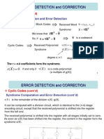 Error Detection and Correction: (Cont'd)