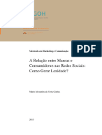 A Relação Entre Marcas e Consumidores Na Rede Social Marta Cunha