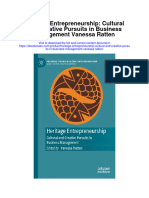 Download Heritage Entrepreneurship Cultural And Creative Pursuits In Business Management Vanessa Ratten full chapter