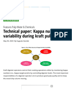 Technical Paper - Kappa Number Variability During Kraft Pulping - Pulp and Paper Canada