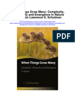 When Things Grow Many Complexity Universality and Emergence in Nature 1St Edition Lawrence S Schulman All Chapter