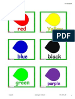 Colors Flashcard Small Sized