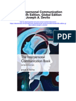 The Interpersonal Communication Book16Th Edition Global Edition Joseph A Devito Full Chapter