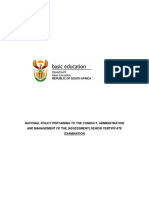 National Policy Pertaining To The Conduct, Administration and Management of Senior Certificate