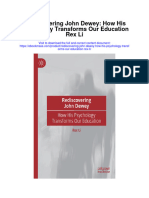 Download Rediscovering John Dewey How His Psychology Transforms Our Education Rex Li all chapter