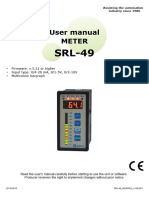 User Manual Meter: - Firmware: v.5.21 or Higher - Input Type: 0/4-20 Ma, 0/1-5V, 0/2-10V - Multicolour Bargraph