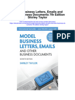 Download Model Business Letters Emails And Other Business Documents 7Th Edition Shirley Taylor full chapter