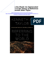 Download Referring To The World An Opinionated Introduction To The Theory Of Reference Kenneth Allen Taylor all chapter