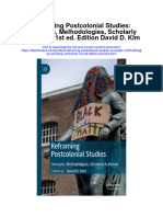 Download Reframing Postcolonial Studies Concepts Methodologies Scholarly Activisms 1St Ed Edition David D Kim all chapter