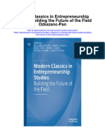 Modern Classics in Entrepreneurship Studies Building The Future of The Field Ozkazanc Pan Full Chapter