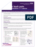 Thoracic Back Pain Leaflet