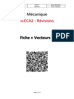 MECA2 - Révisions - Fiche - Vecteurs