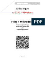 MECA2 - Révisions - Fiche - Méthodes