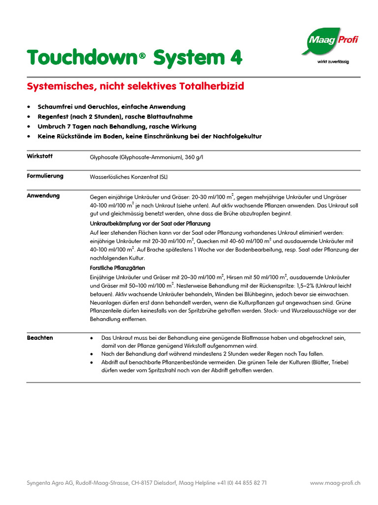 Touchdown System D | PDF